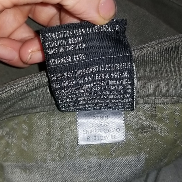 🤞 RESIN 26 🍀 Olive Green Sniper Camo denim shorts 💚 🆓️FREE W/ANY$30BUNDLE❣️ - Picture 9 of 9